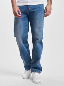 stylische Denim Project Herren Jeans Straight Fit Reißverschluss Taschen mit Baumwolle Blau
