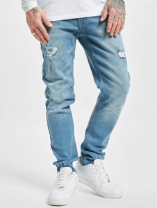 bequeme Denim Project Herren Jeans Reißverschluss Taschen mit Baumwolle Blau