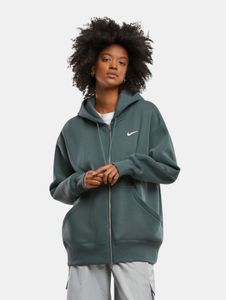 Sweat à capuche moderne NIKE pour femme, en coton, vert