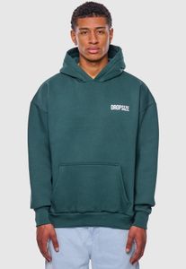 Modern drop-size men's hoodie made of cotton, green