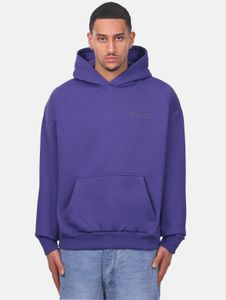 bequemer Dropsize Herren Hoodie Rippbündchen Kapuze mit Baumwolle Violett