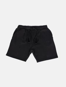 Short homme léger à coupe ajustée, poches, coton 540 g/m², noir