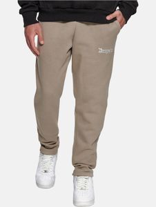 Casual drop-size men's jeans with pockets, ribbed cuffs, cotton, beige