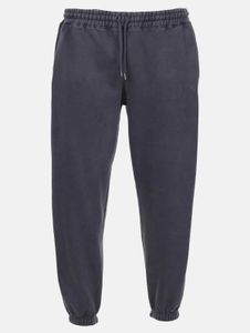 Casual drop-size men's jeans with pockets, ribbed cuffs, cotton, black