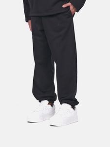Stylish drop-size men's jeans, ribbed cuffs, oversize, cotton, black