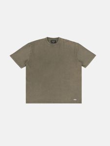 Modern drop-size men's t-shirt with ribbed cuffs, oversized, 260 g/m² cotton, green