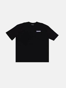 bequemes Dropsize Herren T-Shirt Rippbündchen Oversize 210 g/m² mit Baumwolle Schwarz