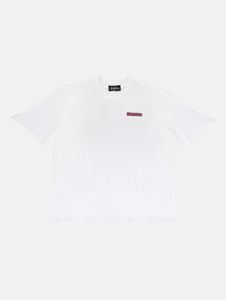 T-shirt homme décontracté, coupe oversize, poignets côtelés, 210 g/m², coton, blanc