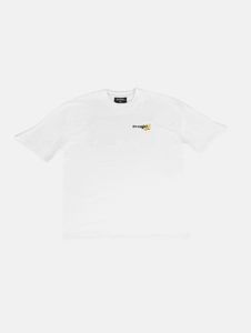 lässiges Dropsize Herren T-Shirt Rippbündchen Oversize 210 g/m² mit Baumwolle Ecru-Weiß