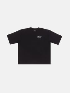 T-shirt homme sport à coupe oversize, poignets côtelés, coton, noir