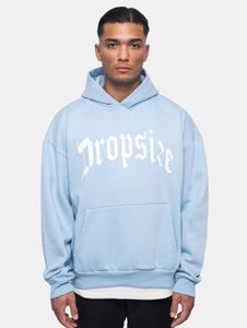 Sudadera informal de manga larga para hombre, confeccionada en algodón, color azul claro.