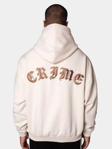 Felpa con cappuccio casual da uomo, taglia drop-size, in cotone, beige