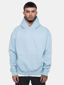 Sudadera informal de manga larga para hombre, confeccionada en algodón, color azul claro.