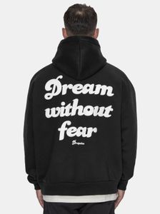 Comfortable drop-size men's hoodie made of cotton, black
