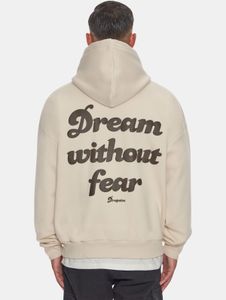 Sudadera cómoda de corte holgado para hombre en algodón beige.