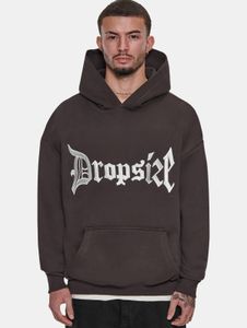 Sudadera con capucha suave para hombre, 360 g/m², algodón, color antracita.