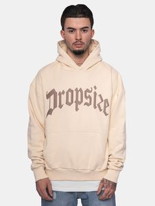 Sudadera moderna de corte holgado para hombre en algodón beige.