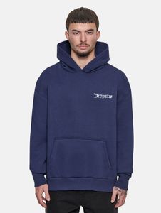 Sudadera informal de manga larga para hombre, confeccionada en algodón, color azul.