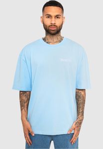 Modern drop-size men's T-shirt with cotton, light blue
