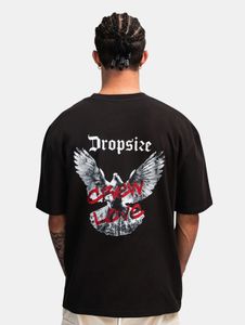 T-shirt homme moderne à coupe ajustée, en coton noir