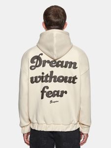 Sweat à capuche homme moderne à coupe ajustée, fermeture éclair, poignets côtelés, coton, beige