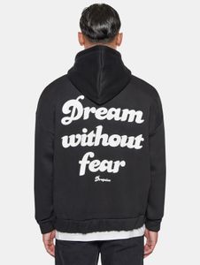 lässiger Dropsize Herren Hoodie mit Baumwolle Schwarz