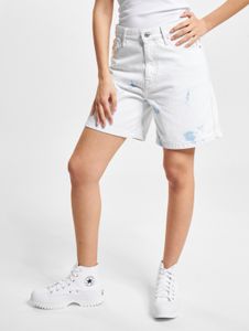 Jeans Tommy Jeans modernes pour femme, en coton, batik blanc/bleu