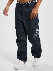 Jean Ecko Unltd. pour homme, coupe décontractée, poches zippées, coton 340 g/m², noir