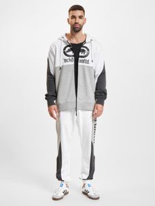 Versatile Ecko Unltd. men's trousers with zip and hood, cotton, white/grey/black