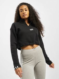 Soft adidas women's zip-up hoodie with cotton, black