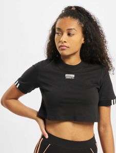 Casual adidas women's T-shirt with cotton, black