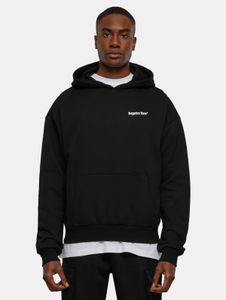 Soft Forgotten Faces men's hoodie with ribbed cuffs and hood, cotton, black