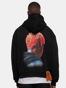 weicher Forgotten Faces Herren Hoodie Rippbündchen Kapuze mit Baumwolle Schwarz