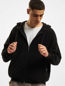 Sweat à capuche confortable Gomorrha Du Maroc pour homme, noir, avec cordon de serrage et fermeture éclair.