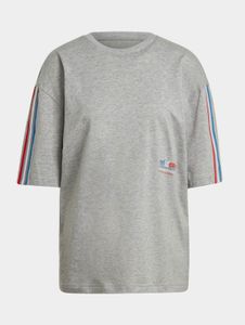 Comfortable adidas women's oversized cotton t-shirt, grey