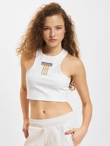T-shirt elasticizzata da donna Adidas moderna, colore bianco