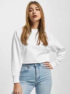 modernes Calvin Klein Damen Sweatshirt Oversize mit Baumwolle Weiß
