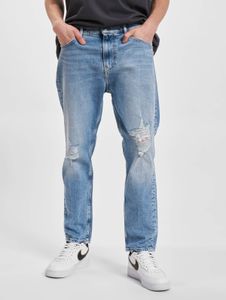 moderne Calvin Klein Herren Jeans Straight Fit Reißverschluss Taschen mit Baumwolle Blau