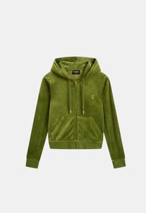 Modern Juicy Couture Women's Hoodie Stretch Drawstring Pockets Green