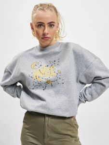 Sudadera cómoda para mujer de Just Rhyse con cordón ajustable y puños acanalados, de algodón, color gris.