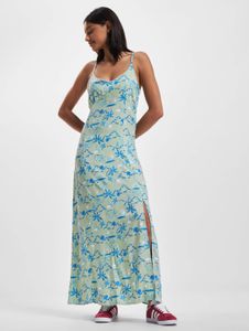 Elegante vestido de mujer Just Rhyse con cremallera, 114 g/m², verde.
