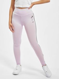 Pantalones elásticos modernos de Just Rhyse para mujer, confeccionados en algodón, color lila-violeta.