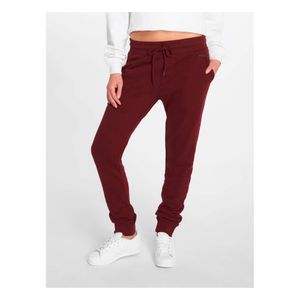 Pantalones casuales de mujer Just Rhyse con bolsillos, de algodón, color rojo.