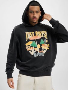 Modern Just Rhyse men's hoodie with large hood, cotton, black