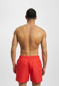 Versatile Calvin Klein men's trousers with drawstring and pockets, red