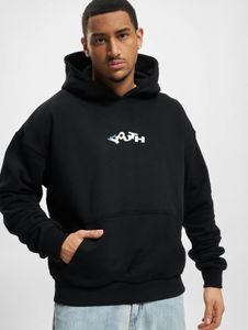 Modern Lost Youth men's hoodie, large hood, ribbed cuffs, 460 g/m² cotton, black