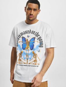 T-shirt sportiva da uomo Lost Youth, oversize, 240 g/m², cotone, bianca