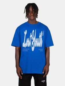 Sporty Lost Youth men's T-shirt, oversize, 240 g/m², cotton, blue