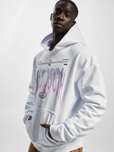 Sweat à capuche Casual Lost Youth pour homme, coupe oversize, 460 g/m², coton, blanc