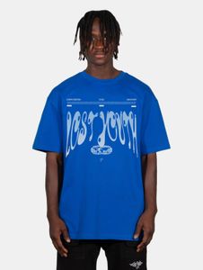 T-shirt da uomo Modern Lost Youth, oversize, 240 g/m², cotone, blu